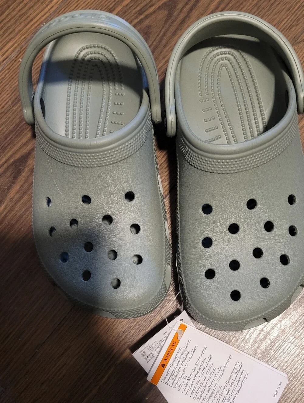 NWT CROCS Kids Classic Clog in Sage Green
